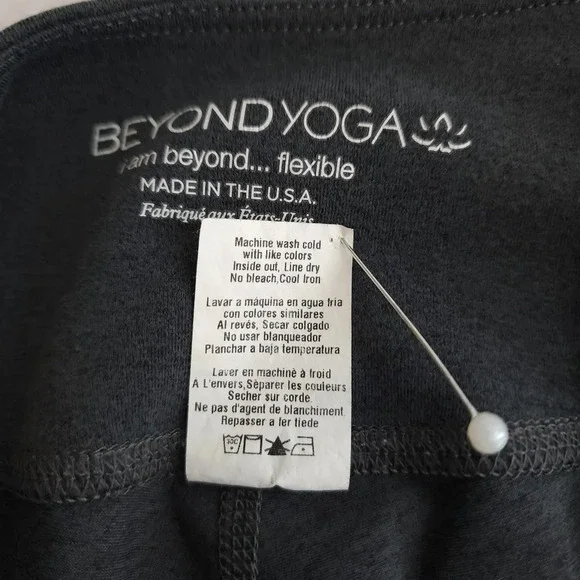 Beyond Yoga Colorblock Plush Angles Capri Legging in Three Tone Grey - Picture 7 of 10